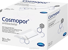 COSMOPOR Antibacterial - Самокл. серебросодержащ.повязки (DryBarrier):7,2 х 5 см; 25 шт.